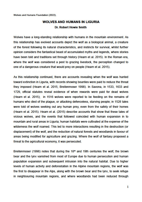 history of the wolf